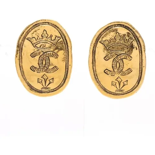 Pre-owned Metal earrings , female, Sizes: ONE SIZE - Chanel Vintage - Modalova