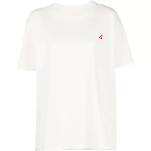 Cream T-Shirt Ease , female, Sizes: XS, S - Autry - Modalova