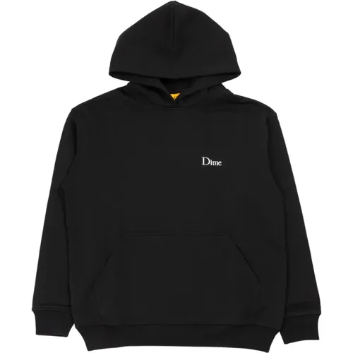 Schwarzer Hoodie mit Kleinem Logo Bequeme Baumwolle , Herren, Größe: XL - Dime Mtl - Modalova