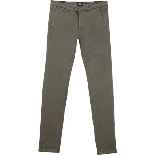 Dunkelgrüne Herren Slim Jeans mit anpassbaren Initialen , Herren, Größe: W32 - Tramarossa - Modalova