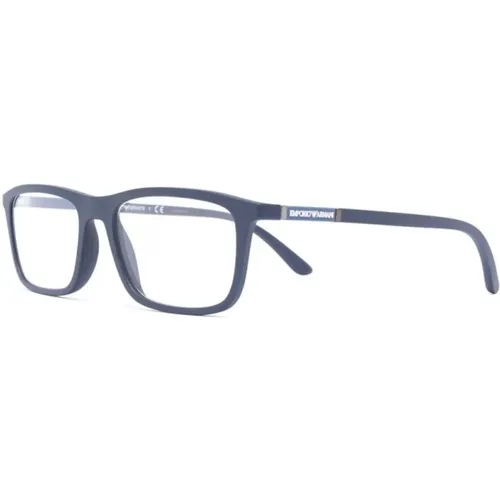 Blaue Clip Optische Sonnenbrille , Herren, Größe: 55 MM - Emporio Armani - Modalova