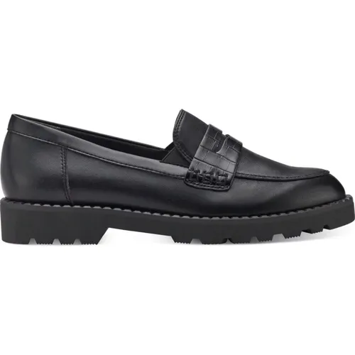 Schwarze Geschlossene Loafers für Damen , Damen, Größe: 38 EU - tamaris - Modalova