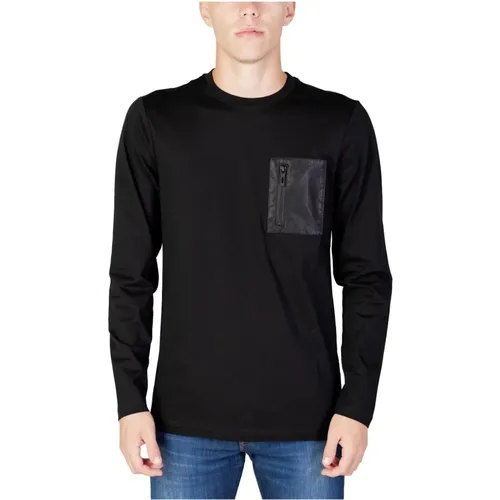 Schwarzes Langarm T-Shirt , Herren, Größe: XL - Antony Morato - Modalova