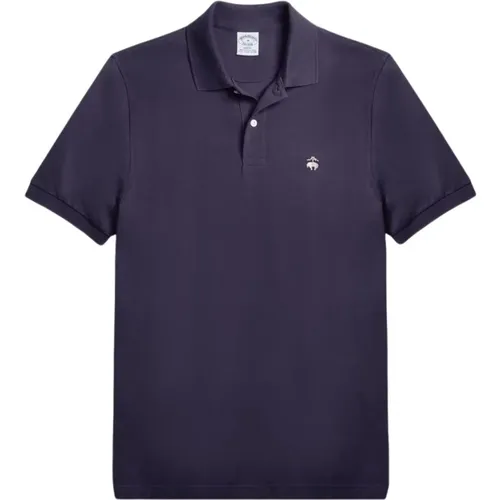 Goldener Fleece Slim Fit Stretch Supima Poloshirt , Herren, Größe: M - Brooks Brothers - Modalova