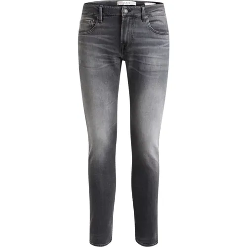 Graue Skinny Fit Baumwollmischung Jeans , Herren, Größe: W34 - Guess - Modalova