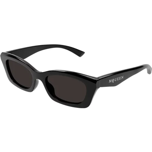 Stylische Sonnenbrille Am0474S Schwarz , Damen, Größe: 52 MM - alexander mcqueen - Modalova