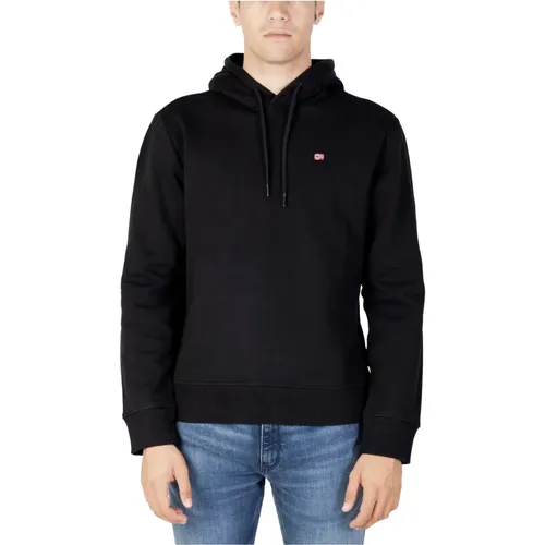 Schwarzer Kapuzenpullover Langarm , Herren, Größe: 2XL - Napapijri - Modalova