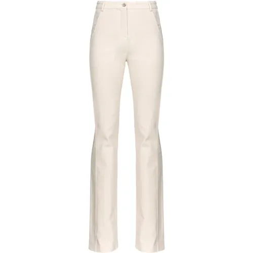 Flared Cotton Stretch Trousers , female, Sizes: L, M, S, XS - pinko - Modalova