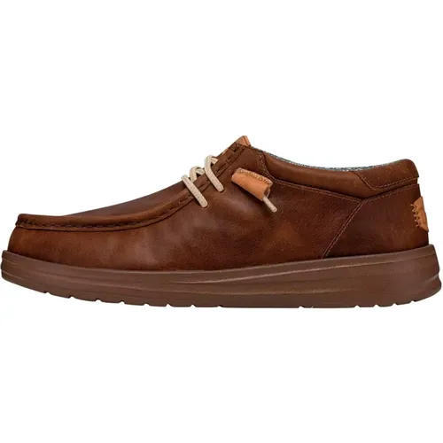 Leather Grip Moccasin Shoe , male, Sizes: 6 UK, 8 UK, 11 UK, 9 UK, 10 UK, 7 UK - Hey Dude - Modalova