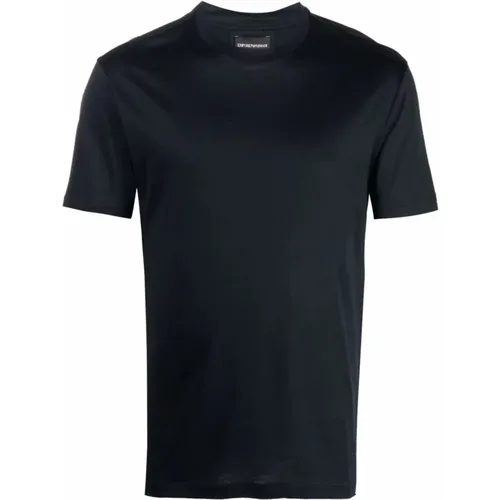 Lyocell Baumwoll T-Shirt , Herren, Größe: L - Emporio Armani - Modalova