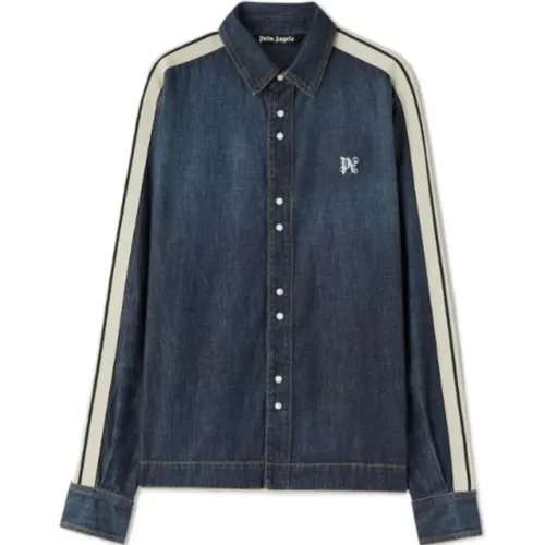 Stylish Denim Overshirt , male, Sizes: L, M, S, XL - Palm Angels - Modalova