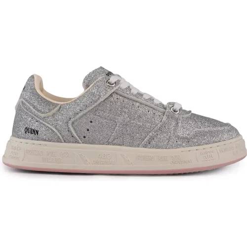 Glitzer Damen Sneakers Silber , Damen, Größe: 40 EU - Premiata - Modalova