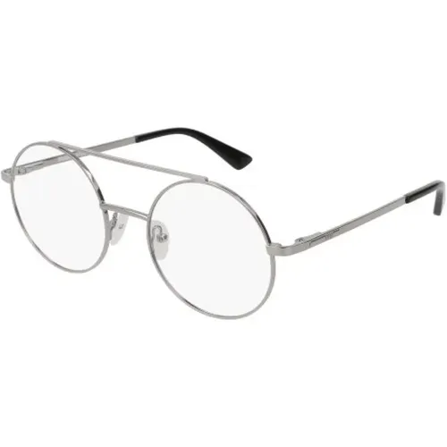 Ruthenium Metal Frame Glasses , unisex, Sizes: 52 MM - alexander mcqueen - Modalova