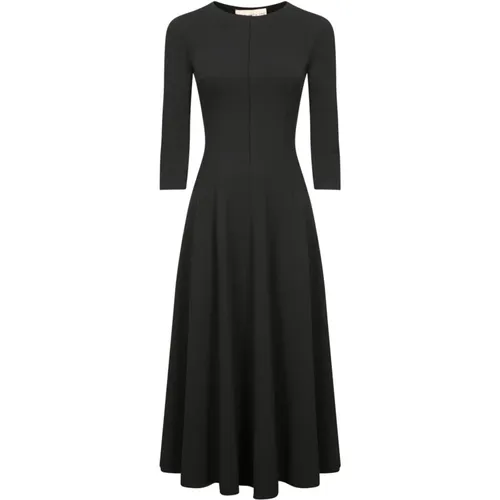 Schwarzes Elegantes Kleid für Frauen , Damen, Größe: L - Blanca Vita - Modalova