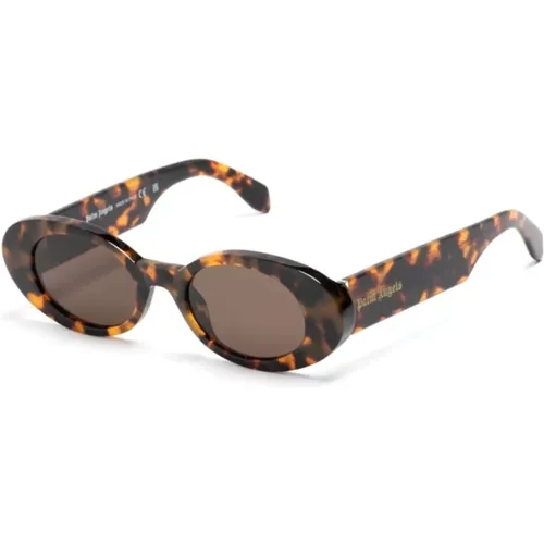 Peri051 6064 Sonnenbrille,Weiße Sonnenbrille mit Original-Etui,Schwarze Sonnenbrille, vielseitig und stilvoll - Palm Angels - Modalova