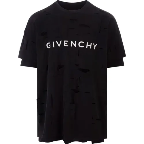 T-shirt with Double Layer Design , male, Sizes: M - Givenchy - Modalova
