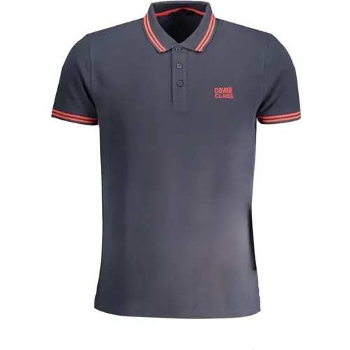 Cotton Polo Shirt with Short Sleeves , male, Sizes: M, L, XL, 2XL - Cavalli Class - Modalova