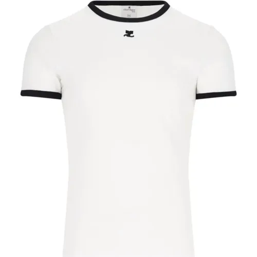 Weiße T-Shirt Kollektion , Herren, Größe: M - Courrèges - Modalova