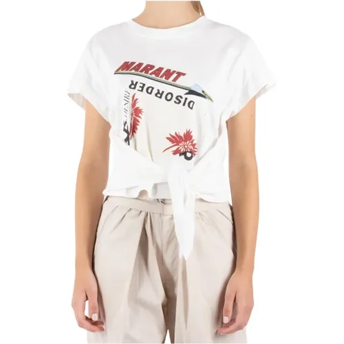 Weiße Baumwoll-T-Shirt Zodya , Damen, Größe: L - Isabel Marant Étoile - Modalova