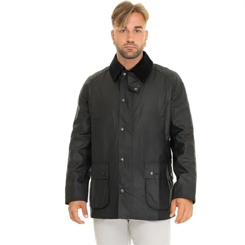 Baumwolljacke mit Samtkragen , Herren, Größe: L - Barbour - Modalova