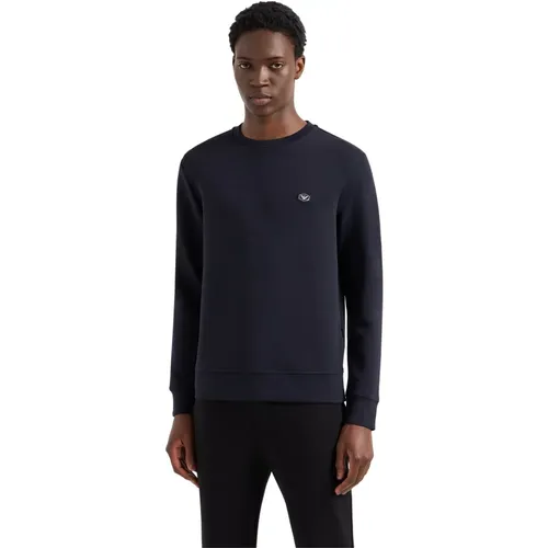 Blaue Pullover Kollektion , Herren, Größe: M - Emporio Armani - Modalova