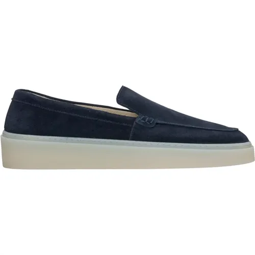 Damen Marineblaue Loafer aus echtem italienischem Velours Er00115714 , Damen, Größe: 37 EU - Estro - Modalova