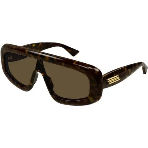 Braune Havana Sonnenbrille Bv1281S Modell - Bottega Veneta - Modalova