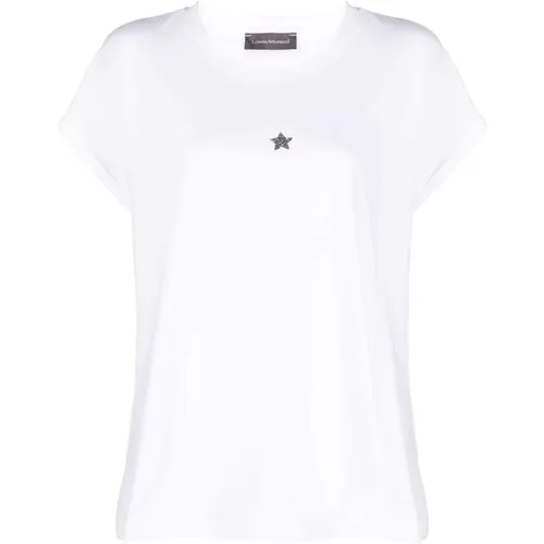 Capricorn Weiß Casual T-Shirt Frauen - Lorena Antoniazzi - Modalova