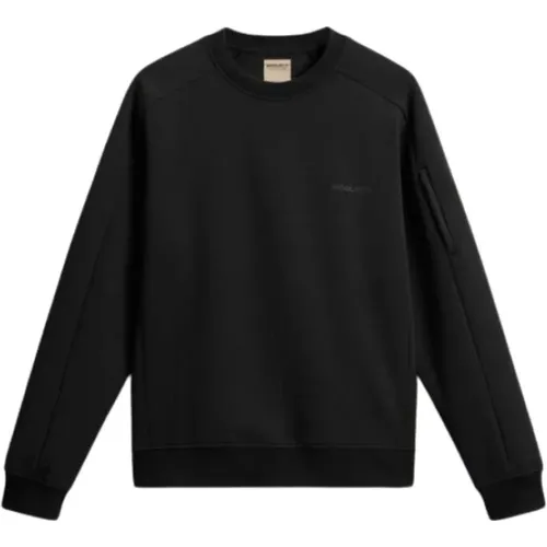 Tech Crewneck für ultimativen Komfort , Herren, Größe: M - Woolrich - Modalova