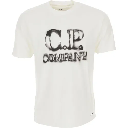 Weiße T-Shirts und Polos für Männer , Herren, Größe: XL - C.P. Company - Modalova
