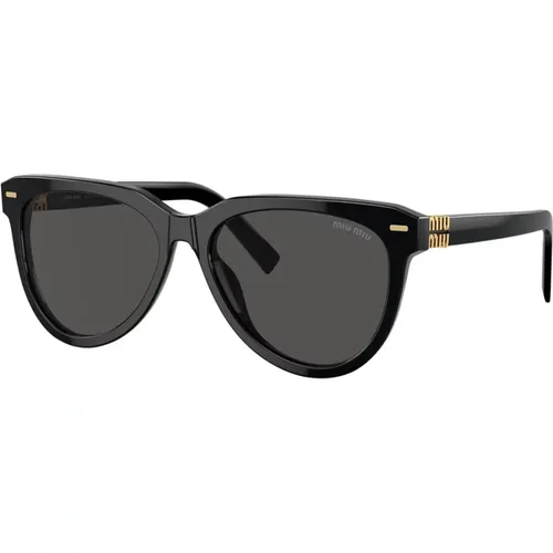 Moderne Schwarze Sonnenbrille Phantos Design - Miu Miu - Modalova