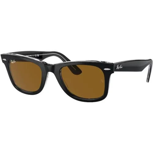 Klassische Wayfarer Sonnenbrille Braune Gläser , Herren, Größe: 54 MM - Ray-Ban - Modalova