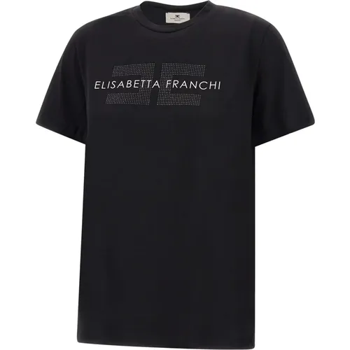 Schwarze T-Shirts und Polos - Elisabetta Franchi - Modalova