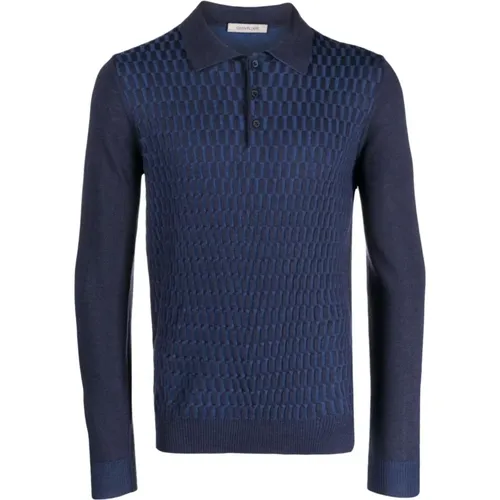 Wool Knit Polo Shirt, 100% Wool , male, Sizes: 3XL - Corneliani - Modalova