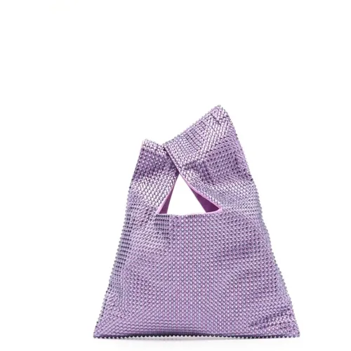 Crystal Embellished Lilac Bag , female, Sizes: ONE SIZE - Giuseppe Di Morabito - Modalova