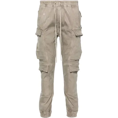 Slim Cut Denim Cargo Trousers Grey , male, Sizes: L, M, S - Rick Owens - Modalova