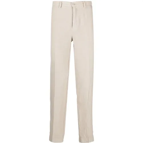 Linen Trousers , male, Sizes: 3XL, 2XL - 120% lino - Modalova