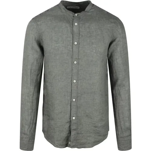 Linen Mandarin Collar Shirt , male, Sizes: L, XS, 2XL, S, M, 3XL - Brian Dales - Modalova