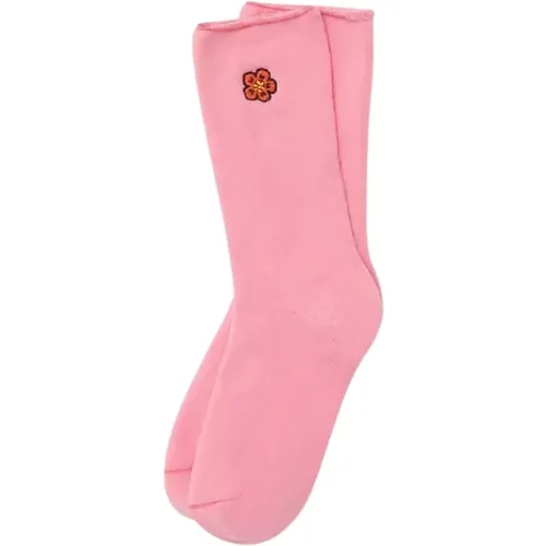Blumige rosa Socken mit bestickter Boke Flower - Kenzo - Modalova