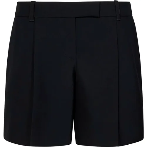 Schwarze Wollshorts mit Falten - alexander mcqueen - Modalova