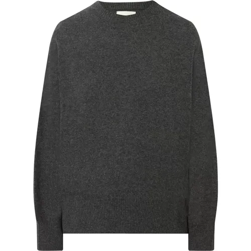 Kohlegrauer Cashmere Rundhalsausschnitt Pullover , Damen, Größe: XS - Loulou Studio - Modalova