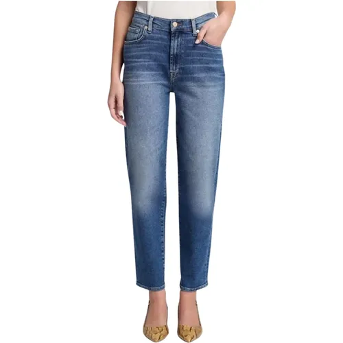 Vintage Mom Jeans Luxe Denim , Damen, Größe: W28 - 7 For All Mankind - Modalova