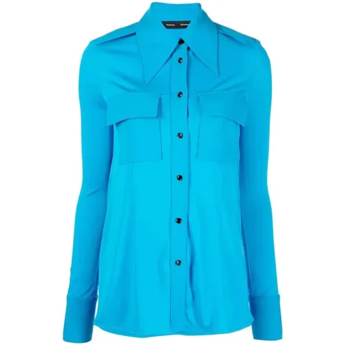 Blaues Langarm Jersey Shirt - Proenza Schouler - Modalova