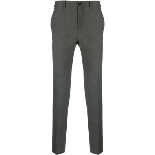 Dark Grey Wool Blend Trousers , male, Sizes: M, 2XL - Incotex - Modalova