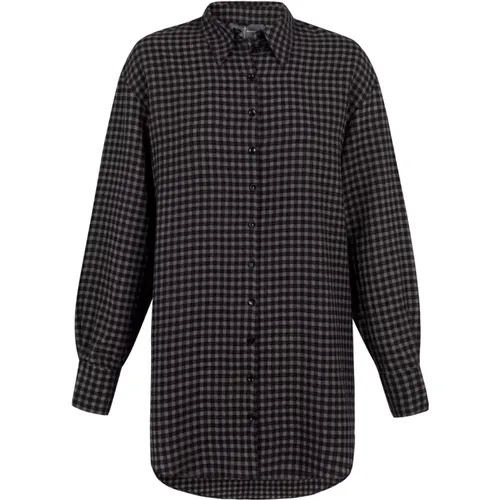 Fred, gray checkered shirt , female, Sizes: M, L, S, XS, XL - Cortana - Modalova