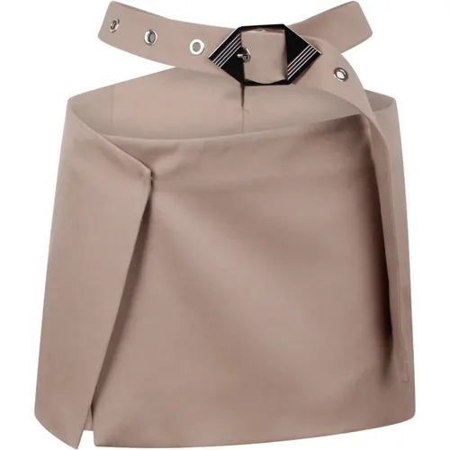 Aymmetric belted miniskirt , female, Sizes: S - The Attico - Modalova