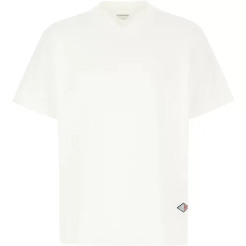 Casual Baumwoll T-Shirt , Herren, Größe: M - Bottega Veneta - Modalova