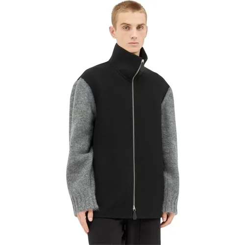 Wolljacke mit Strickärmeln - Jil Sander - Modalova