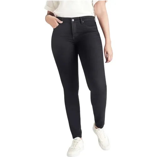 Klassische schwarze Skinny Jeans , Damen, Größe: L - MAC - Modalova