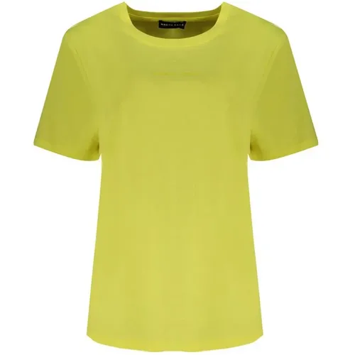 Gelbes Baumwoll-Logo-T-Shirt , Damen, Größe: L - North Sails - Modalova